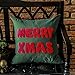 Phantoscope Decorative Christmas Throw Pillow Cover with Grid Background (Merry Xmas)