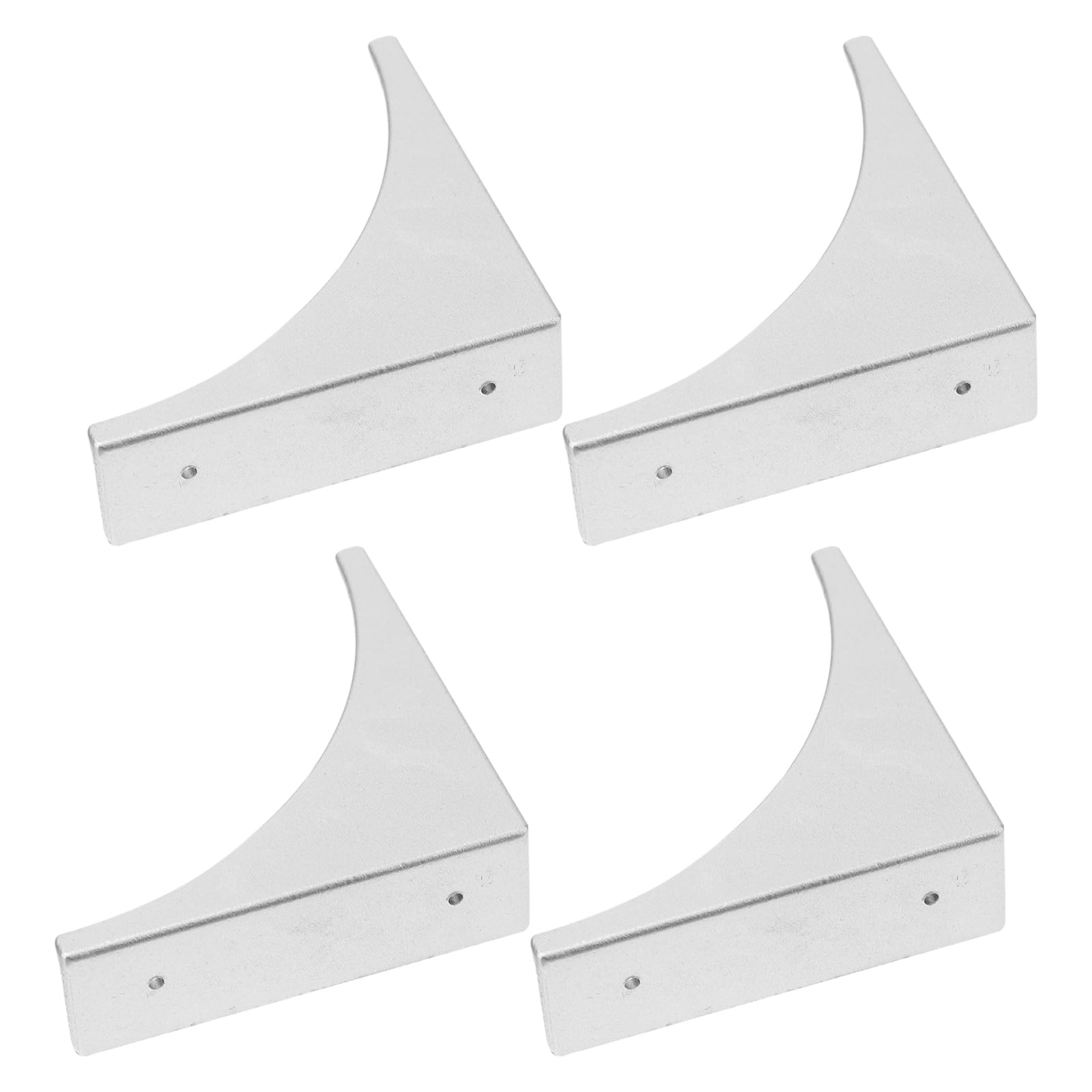 Housoutil Metal Corner Protectors, 4 Pieces, Silver Brass Corners, Stainless Steel Corner Protectors, Vintage Table Corners