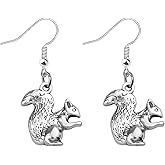 BAUNA Cute Animal Earrings Moose Squirrel Earrings Zebra Koala Jewelry for Women Deer Antler Pendant Giraffe Gifts