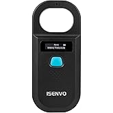ISENVO Pet Microchip Scanner Rechargeable RFID EMID Micro Chip Reader Scanner 134.2kHz 125kHz 15 Digits Pet Chip ID Scanner f