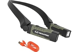 EZRED RT357, Real Tree 300 Lumen Neck Light, Red and White Light, for Hands-Free Lighting, Hunting, Fishing Light