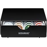 Keurig Slim Non-Rolling Storage Drawer, Coffee Pod Storage, Holds up to 24 Keurig K-Cup Pods, Black, Storage Drawer - 24ct, 9.2 x 3.3 x 12.2 inches
