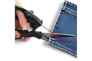 YOUNEEDFUL Professional Laser Guide Sewing Shears Cut Straight and Fast for Cloth Paper Crafts. Upgraded ergonomic handle