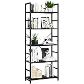 NUMENN 5 Tier Bookshelf, Tall Bookcase Shelf Storage Organizer, Modern Book Shelf for Bedroom, Living Room and Home Office, B
