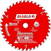 Diablo High-Performance Finish Trim Saw Blade for Wood - 6-1/2" x 40-Teeth, Tico Carbide - D0641X