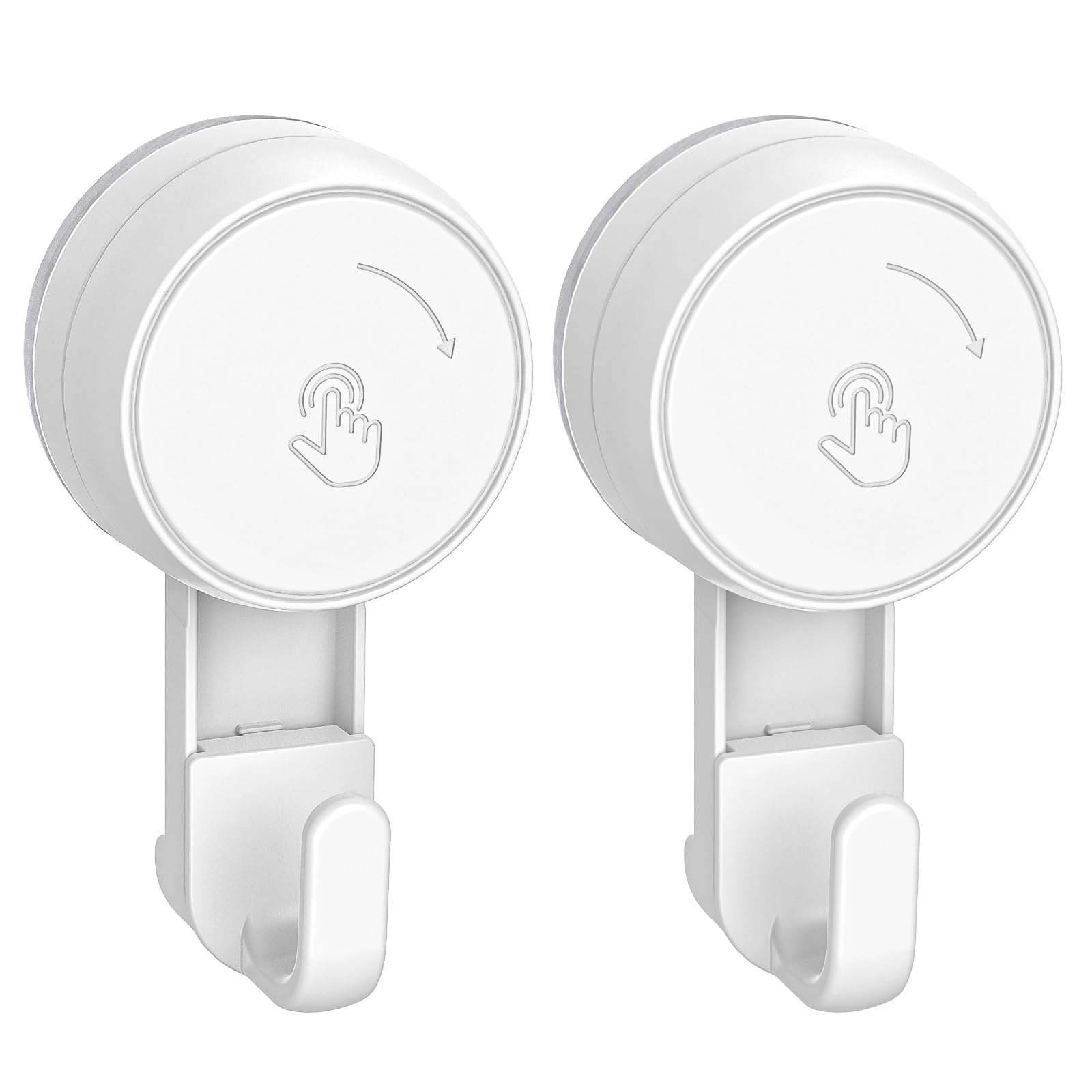 Ulinek Suction Hooks, 2 Pack Sucker Hook Vacuum Strong Removable No Drilling for Coat Towel Wreath Hat Cloth Tool, Suction Hooks Heavy Duty for Bathroom Kitchen Door Window Mirror Glass — image 1