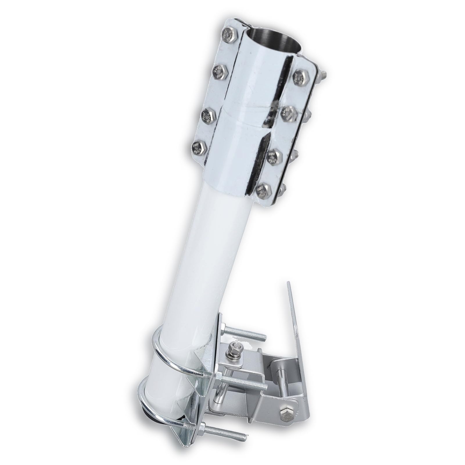 Antenna Wall Mounting Kit, L Shape Roof Mount for V2 Rectangular Dish, Waterproof Ajustable Pole Mast Mountign Bracket with Flexible End