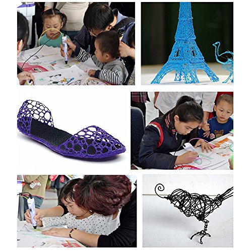 3D Printer Pen Crafting Doodle Drawing Pens Creative Gift For Kids Painting Style PLA/ABS (Pink)