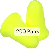 3M Ear Plugs, E-A-Rsoft FX 312-1261, Uncorded, Disposable, NRR 33 | 200 Pairs/Box, Foam Earplugs, Drilling, Grinding, Machining, Sawing, Sanding, Welding, 1 Pair per Poly Bag