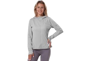 CAMELSPORTS Women UPF 50+ Athletic Jacket Sun Protection Long Sleeve Hiking Shirts Lightweight Outdoor Hoodie with Pocket