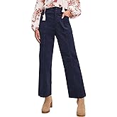 Acelitt Womens Casual Winter Straight Leg Elastic Waist Corduroy Pants with Pockets, S-XXL