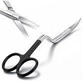 HappyAlley Double Curved Bent Handle Embroidery Scissor for Machine,Black | Double Curved, for Embroidery Machine, Sewing &amp; Handicrafts, Stainless Steel, Ergonomic, Easy to Use, Portable, Precise cuts