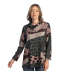 Jess & Jane Abstract Print Brushed Knit Tunic - FB4