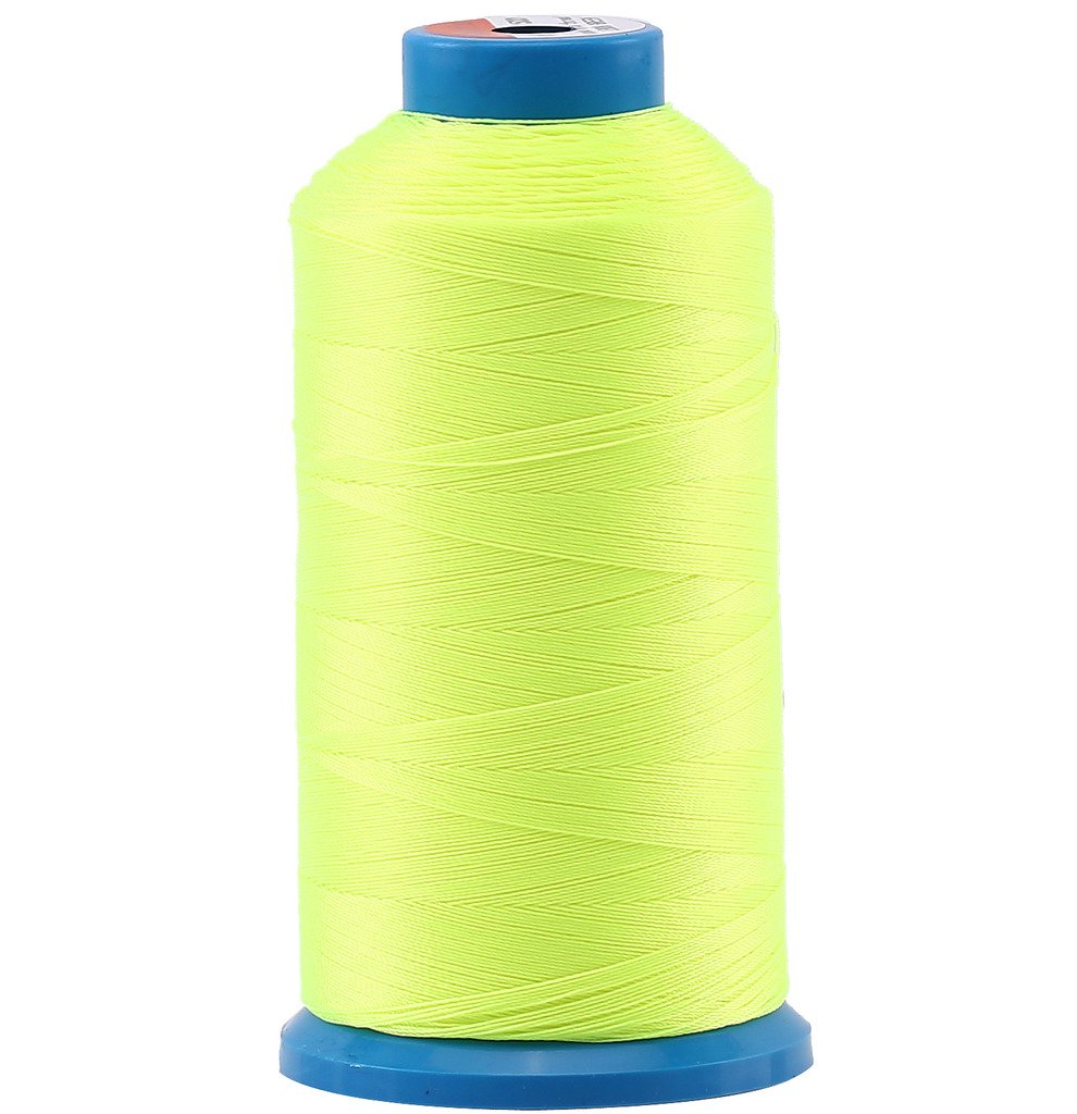 Selric [1500 Yards/Coated/No Unravel/21 Colors Available] Heavy Duty Bonded Nylon Threads #69 T70 Size 210D/3 for Upholstery, Leather, Vinyl, and Other Heavy Fabric (Neon Green)