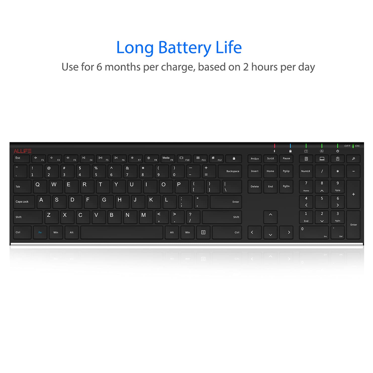 Mua 2.4G Wireless Keyboard Stainless Steel Ultra Slim Full Size ...