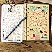OzBSP Bullet Journal Stencil Set Plastic Planner Templates - for Scrapbooking Notebook Journaling Diary Card Letters, DIY Projects, Art Drawing | 24 Unique Premium Quality Stencils | A5 Size 4x7 inch