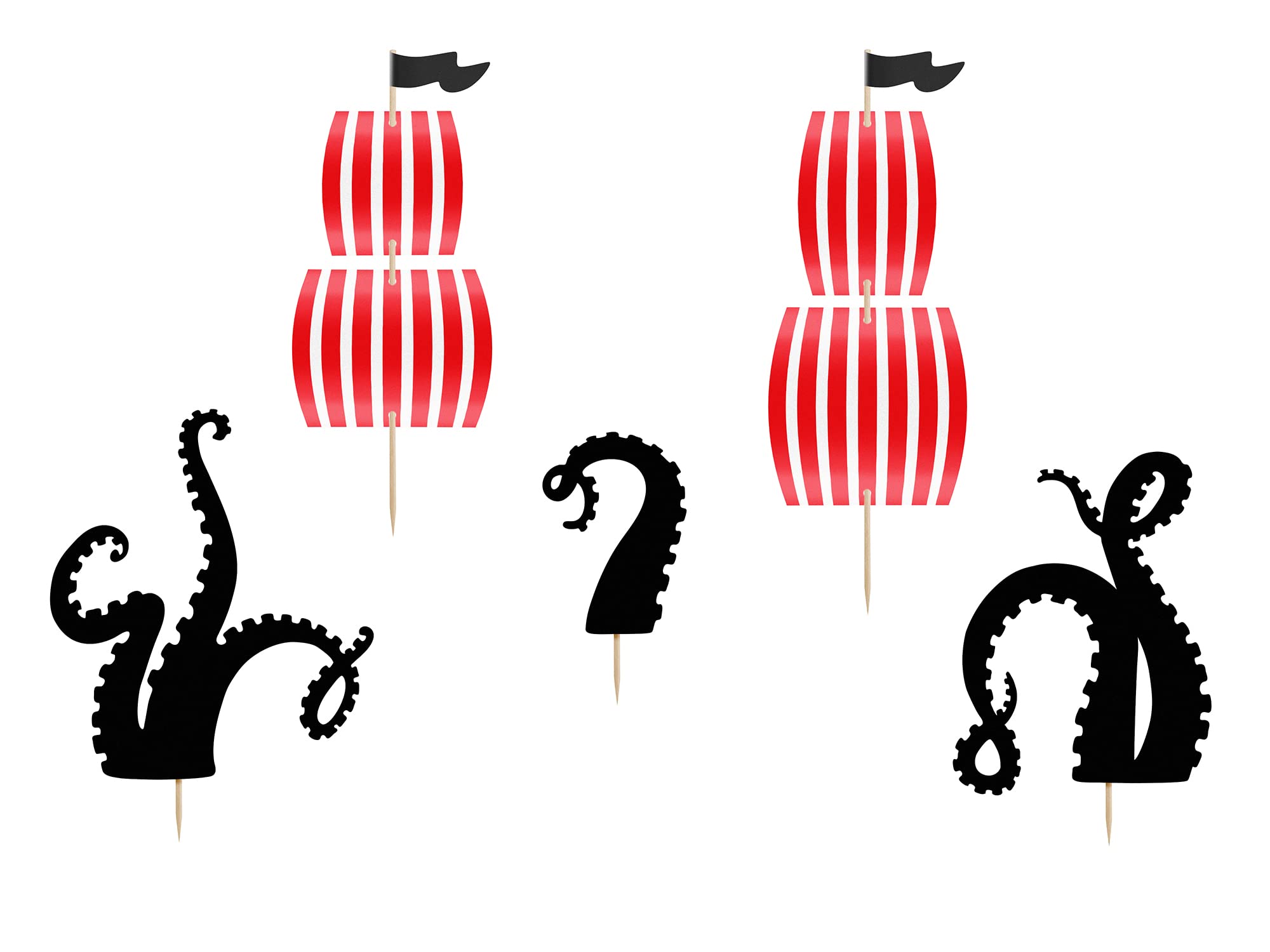 Pirate Cake Topper, Pirate Ship cake Topper