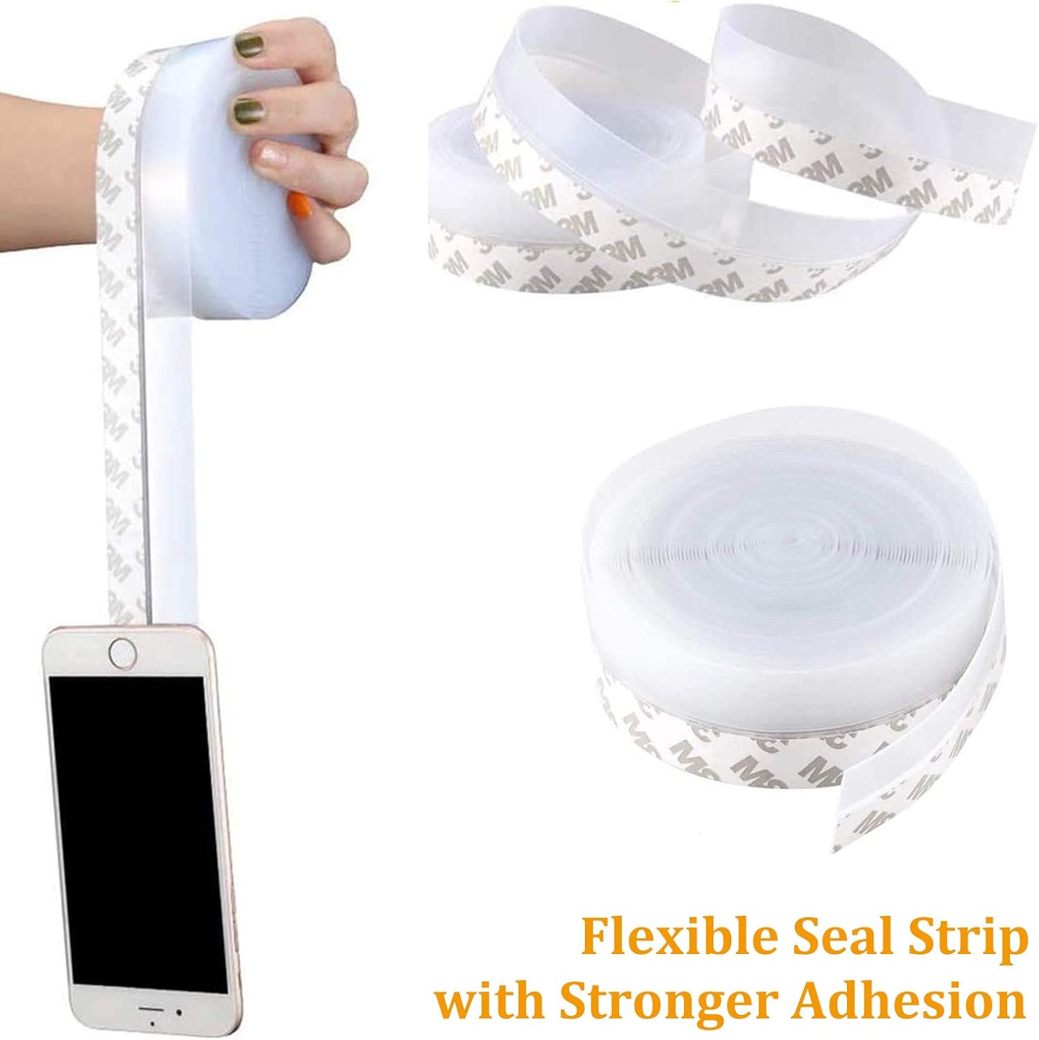 Weatherproof Silicone Door & Window Seal Strip, 10mx35mm - Transparent, Self-Adhesive Dust & Windproof, 10m x 35mm - Image 4