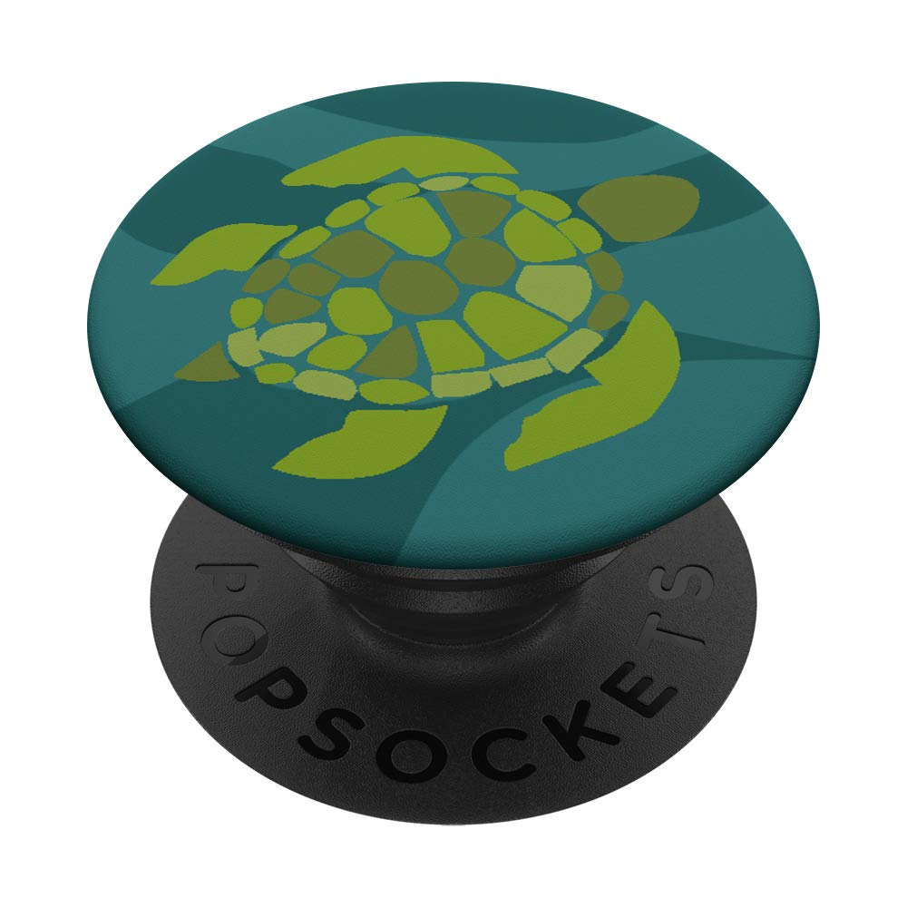 Turtle Recycles the Oceans of the World Great Eco Gift PopSockets Grip and Stand for Phones and Tablets