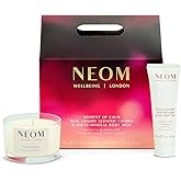 NEOM Moment of Calm Gift Set I Contains Real Luxury Travel Candle 75g Real Luxury Multi-Mineral Body Milk 30ml I 100% Natural scents I Lavender, Jasmine and Sandalwood