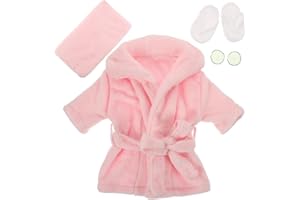 Garneck Tub Photo Prop Set Toddler Bath Towel Newborn Burp Cloths Girl Items Toddler Towel Hood Soft Fleece Bathrobe for Phot