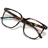 DTIUGUTAE Oversized Square Blue Light Blocking Glasses for Women Men, Anti Glare Computer Glasses, Reduce Eye Strain