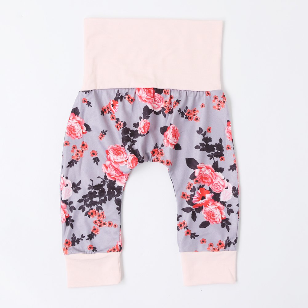 Chicolife Baby Mädchen Blumen Outfit Set Buchstaben Gedruckt Hello World Langarm Pfeil Strampler mit Blume Stirnband Hut 4Pcs