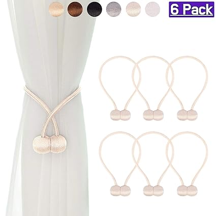 Amazon Com Moahome Magnetic Curtain Tiebacks Pack Of 6
