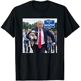 Trump Saving A Dog Funny Political Humor Photo Men Women T-Shirt