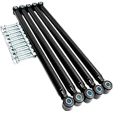 24" Steel Link Bars Universal Rear Weld-On Parallel 4-Link Suspension Kit | Heavy Duty 24" Steel Link Bars with Adjustable Rod Ends, Rear Axle Setup for Hot Rod, Rat Rod, Classic Car &amp; Pickup Truck