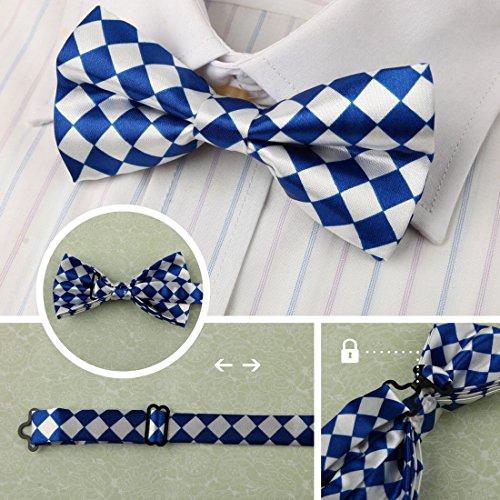 DBF0132 More Colors Various of Colors Woven Polyester Shopstyle Gift Pre-tied Bow Ties 5 Pack By Dan Smith - Thumbnail 3
