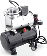 Timbertech Piston Airbrush Compressor ABPST08 Oil-Free 3L Tank UK Plug 50Hz view 6