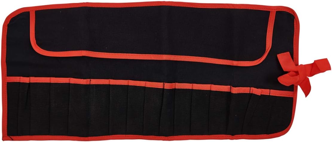 Amtech N1400 15 Pocket tool roll, Black & Red