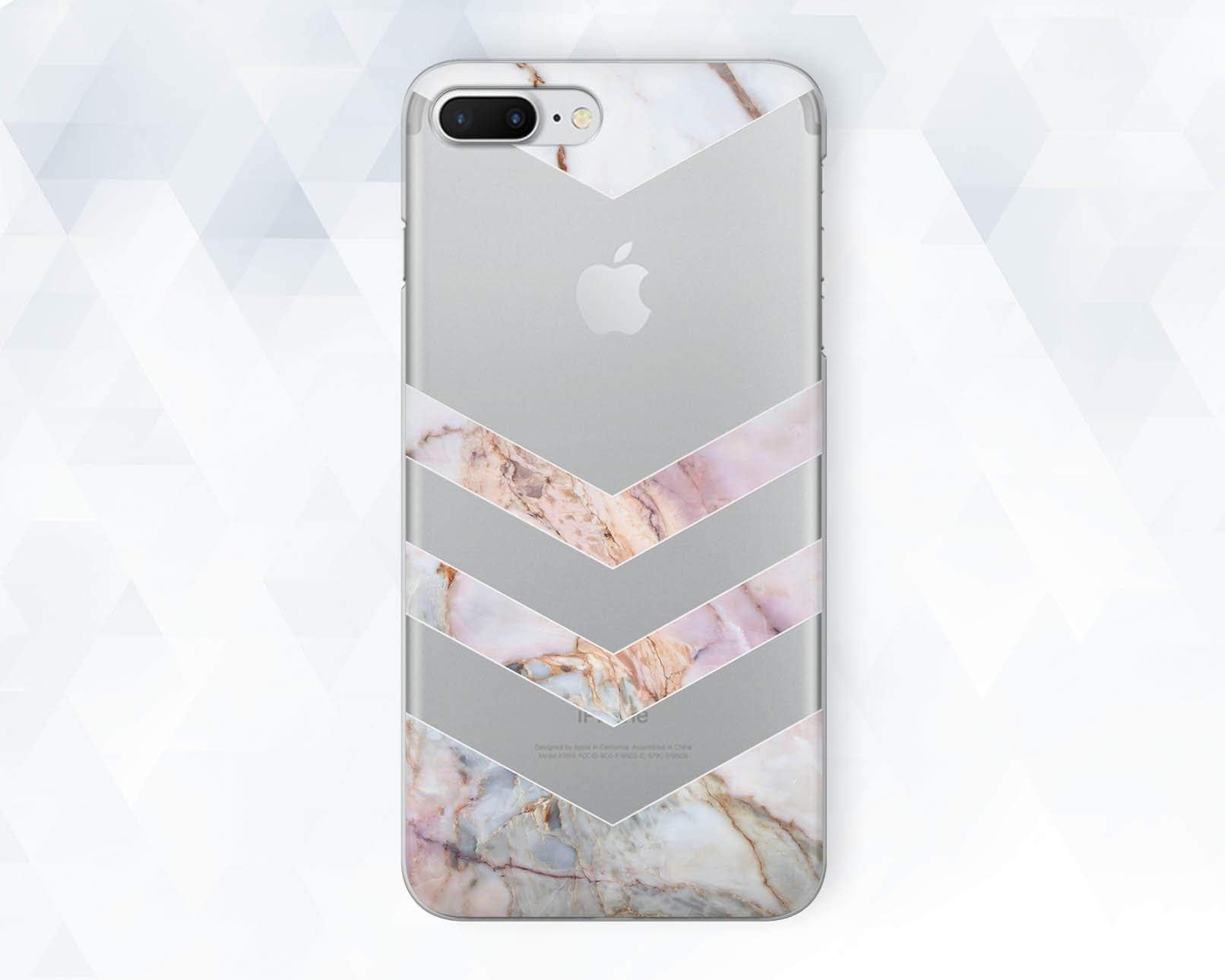Geometry White Pink Rose Gold Marble Design Phone Case For iPhone 6 6s Plus 7 8 Plus Xs Max XR 10 Case Cover