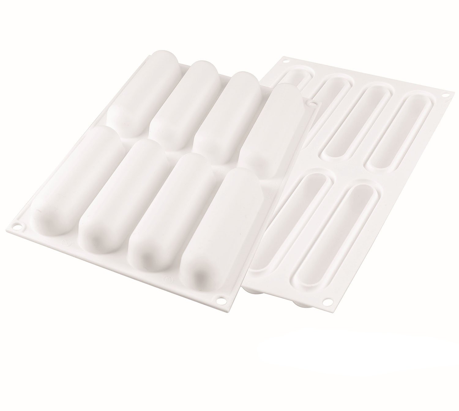 silikomart Fingers 75ml Silicone Baking Mold, Multicolored, Non-stick, Includes Cutter & Trays