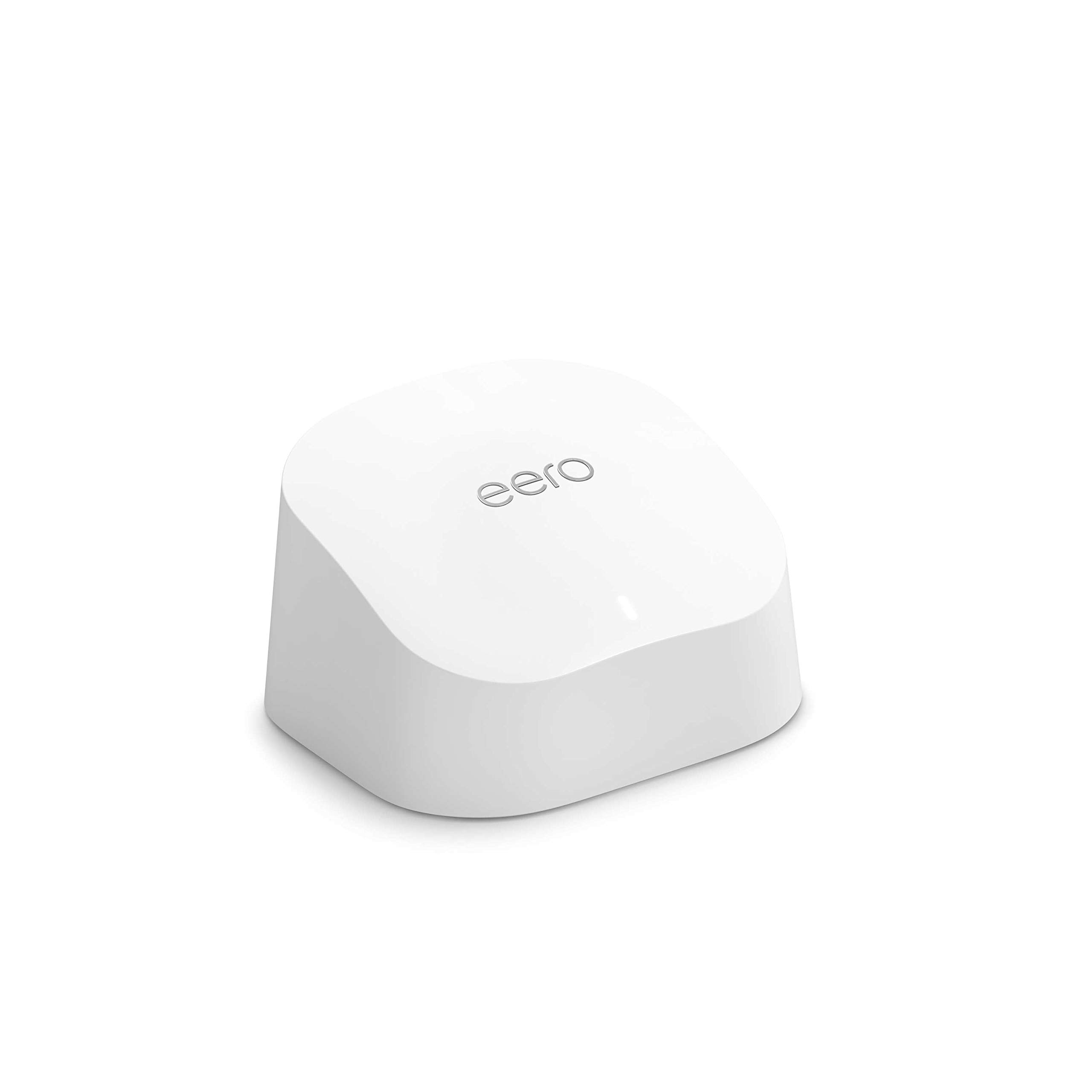 Amazon eero 6 mesh Wi-Fi extender | Expands existing eero network | Add up to 140 m² of Wi-Fi 6 coverage to your existing eero mesh wifi network | 1-Pack
