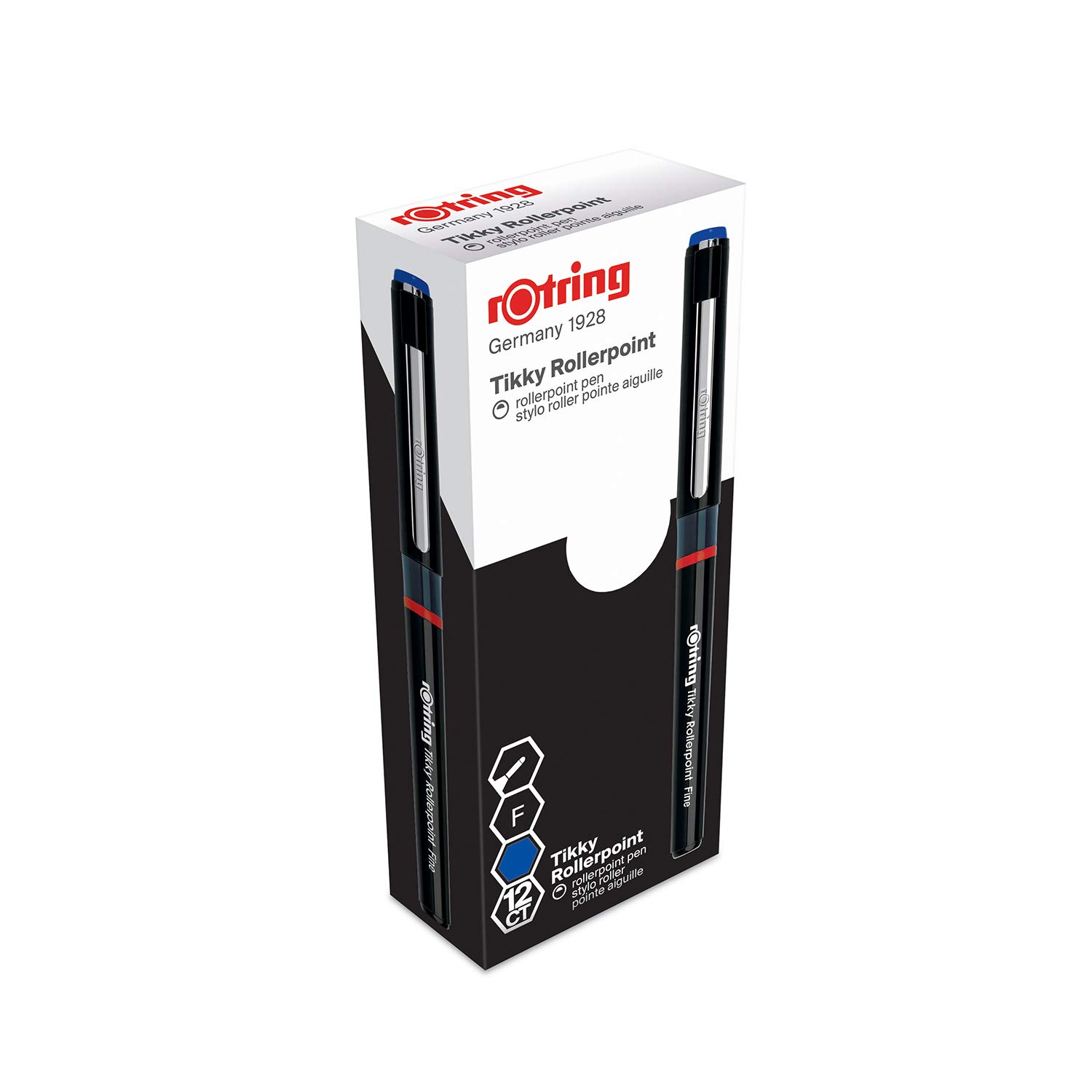 ROTRING TIKKY ROLLERPOINT Pen FINE – Blue (Tuck of 12)
