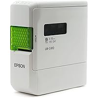 LABELWORKS Epson LW-C410PX Portable Wireless Label Maker Machine for Home and Office – Sticker Labels, Craft & Organization, 