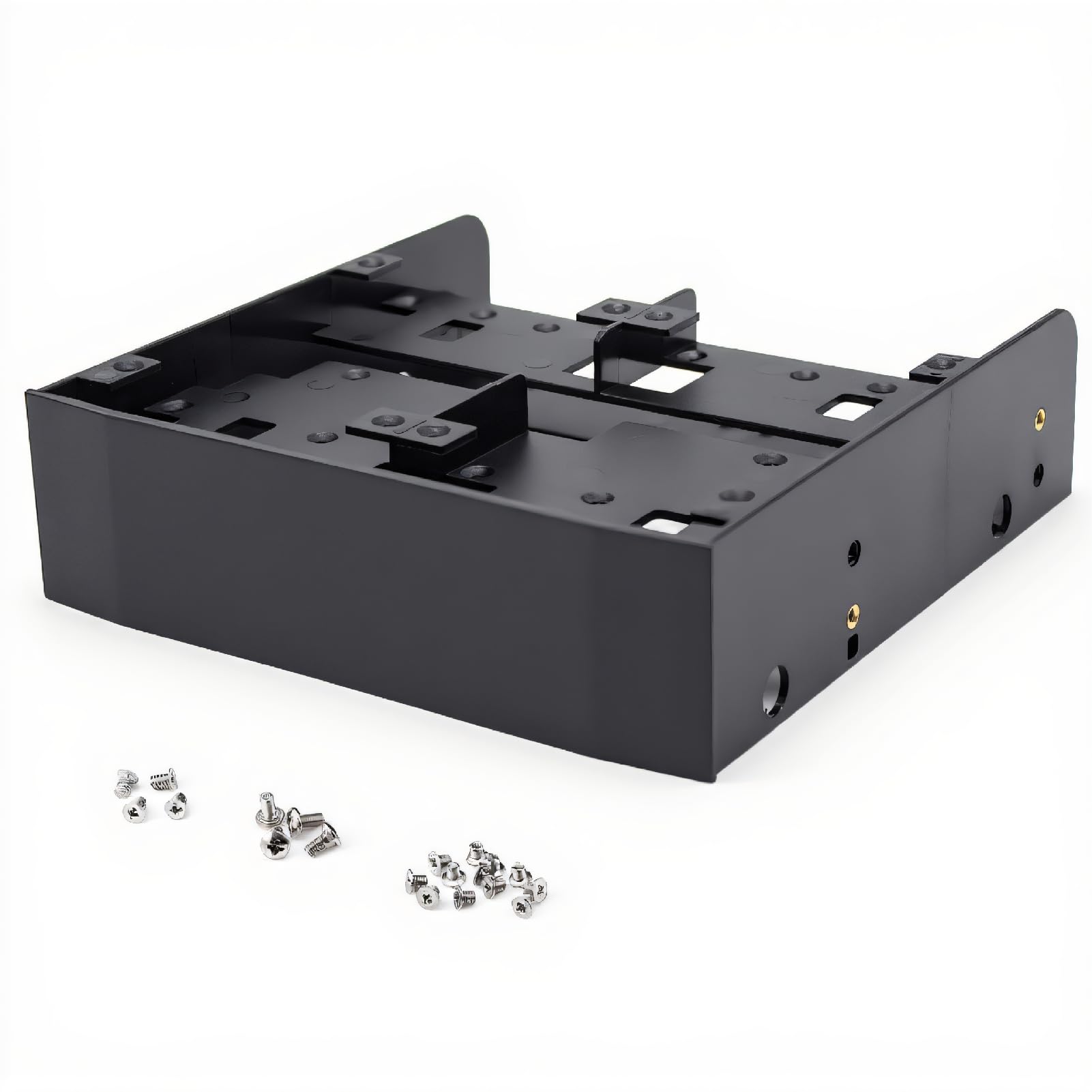 Richer-R 2.5 Hard Drive Bracket, 2.5/3.5 inch HDD/SSD to 5.25 inch Floppy-Drive Bay Computer Mounting Bracket Supports 7mm - 15mm 2.5inch HDD