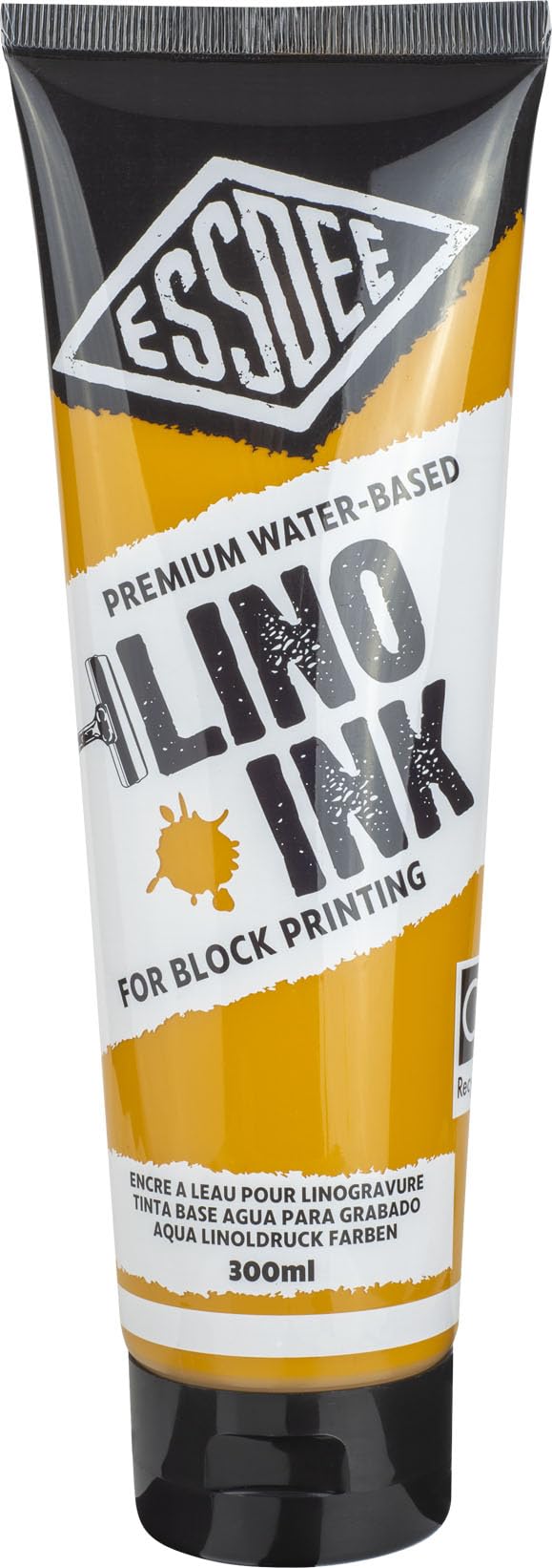 Essdee Block Printing Ink, Yellow Ochre, 300ml