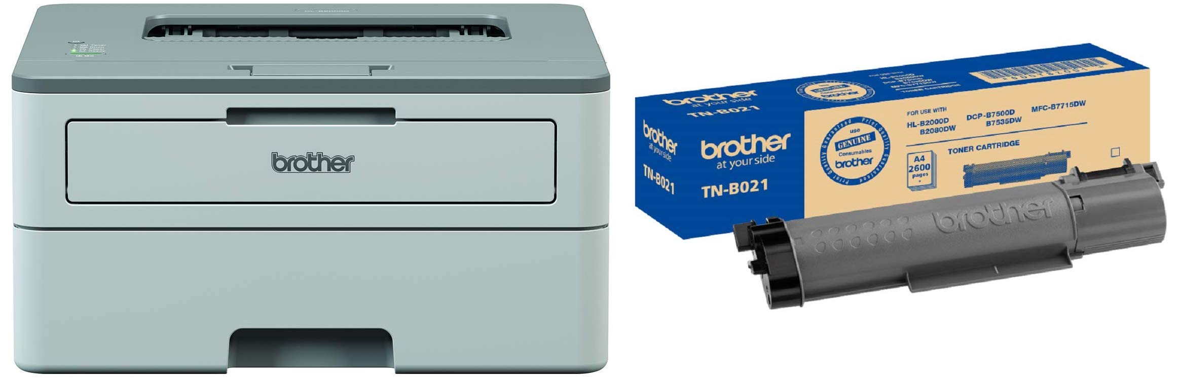 Brother HL-B2000D Automatic Duplex Laser Monochrome Printer with 34 Pages Per Minute Print Speed, 32 MB Memory, Multicolor