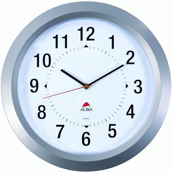 Alba Reloj De Pared Quartz Metal Abs 38Cm Amazon.es Relojes