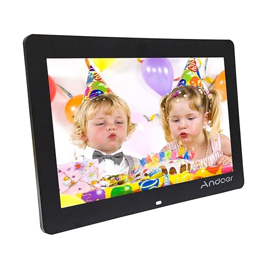 Andoer 14'Wide Screen HD LED Digital-Bilderrahmen Hohe Auflösung 1280 * 800 elektronische Bilderrahmen mit Fernbedienung LED-
