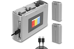 Anegine Mini 2, 4K Battery and Charging Hub, Intelligent Flight Batteries 2 Pack Compatible with DJI Mini 2 SE and 4K Series Drone, 2400mAh 31 mins Max Flight Battery for DJI