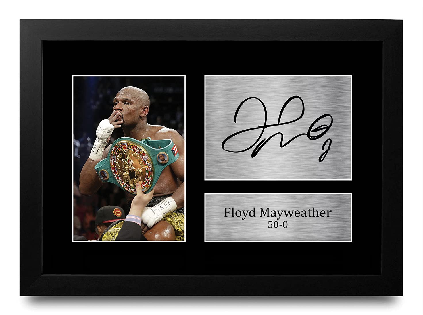 HWC Trading FR Floyd Mayweather Gift Signed FRAMED A4 Printed Autograph Boxing Gifts Print Photo Picture Display