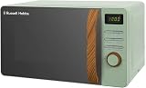 Russell Hobbs RHMD714MG-N 17 Litre Mini Compact Microwave Green Wood Effect view 9