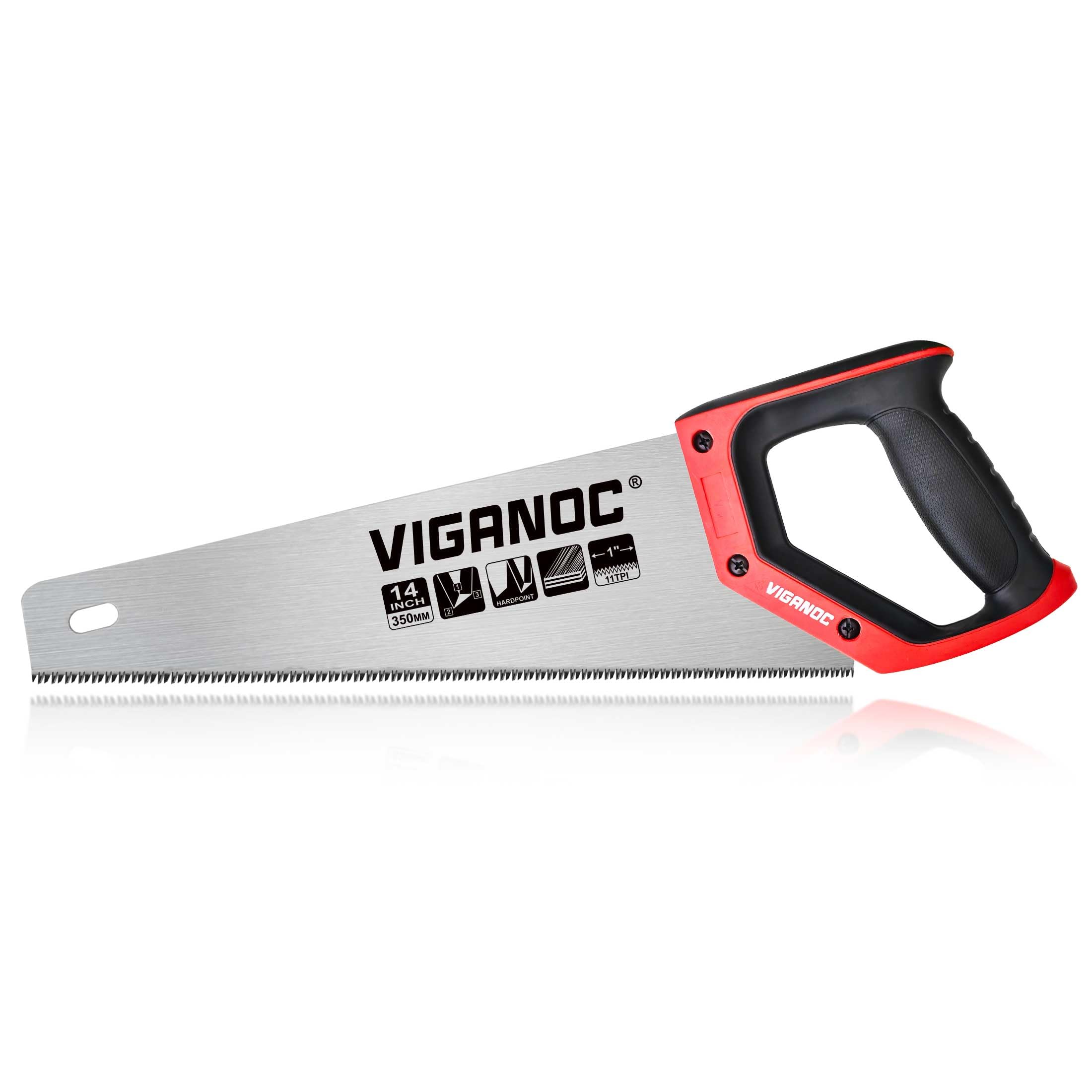 Vigaoc Hand Saw, Fine Cut Handsaws, 11TPI Sharp Wood Saw for Wood Working and Gardening, 14-inch