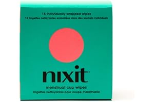 nixit Menstrual Cup Wipes | Feminine Cleansing for Period Cups & Vulvas | Fragrance-Free | pH Balanced | Biodegradable | Plan