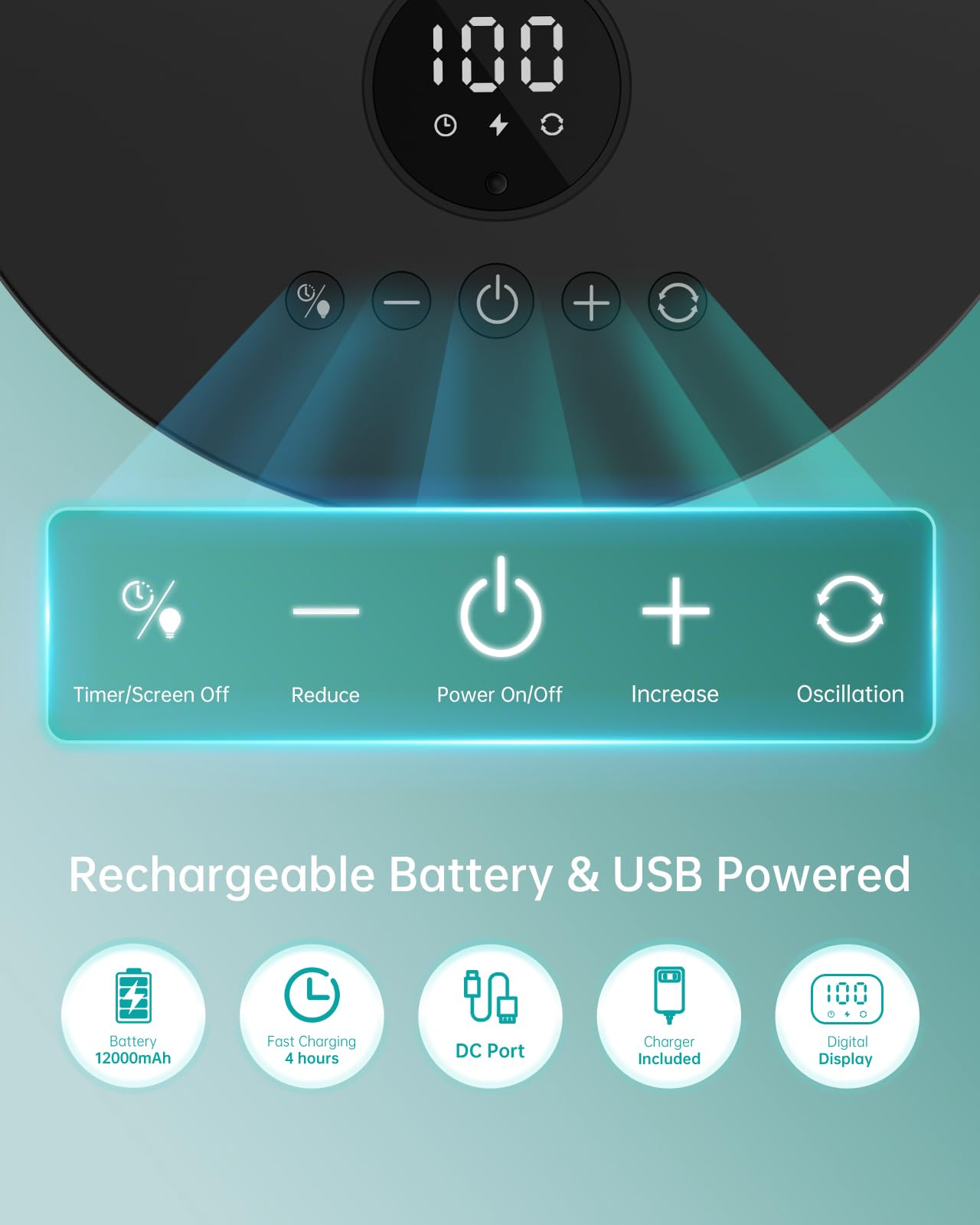 TriPole Foldable Standing Fan 12