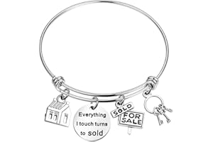 CYTING Real Estate Agent Gift Everything I Touch Turns To Sold Realtor Bracelet Realtor Jewelry Closing Gift For Realtor Real Estate Agent Broker